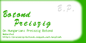 botond preiszig business card